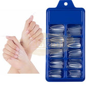 Color Nail Tips | Full Cover | Stiletto | 03 Clear (100 pcs/box)
