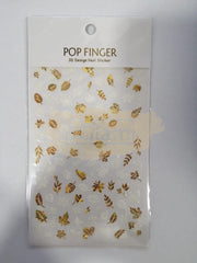 Pop Finger 3D Design Nail Stickers F660