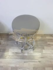Adjustable Stool on wheels with footrest - Grey
