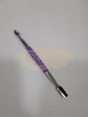 Nail Art Tool - Cuticle Pusher & Spoon - Purple