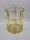 Brush Holder Round Cylinder - Gold