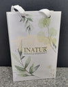 Inatur Bag White w Green Leaves 20*14.4*6.8cm