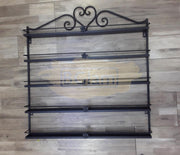 5-Tier Wall-Mounted Nail Polish Display Rack with Heart Top - Black (rack Only)