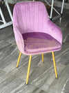 Modern Luxury Velvet Accent Chair - Light Purple