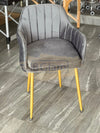 Modern Luxury Velvet Accent Chair - Charcoal