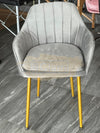Modern Luxury Velvet Accent Chair - Grey