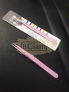 HZM Anti-Static Stainless Steel Pointed Tip Tweezers - Pink