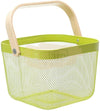 Wire Mesh Steel Basket with Handle | Small | Lime | 25*25*18 cm