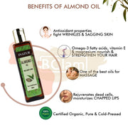 Inatur Cold-Pressed Oil - Almond Oil - Face, Body & Hair - 100 & 200 ml