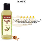 Inatur Cold-Pressed Oil - Almond Oil - Face, Body & Hair - 100 & 200 ml