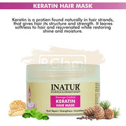 Inatur Hair Mask - Keratin - Nutri Repair , Strengthens & Smoothens