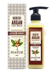 Inatur Face Wash for Men - Argan 200 ml - Repairs and Hydrates