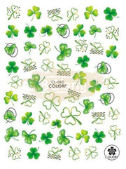 Pop Finger 3D Design Sticker Shamrock Flowers Clover Ginkgo Leaf CL-042