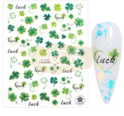Pop Finger 3D Design Sticker  Shamrock Flowers Clover Ginkgo Leaf CL-044