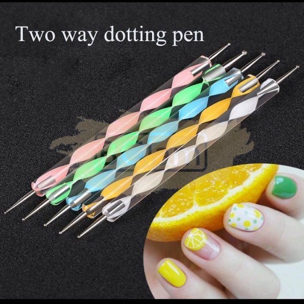 Dotting Tools, 5pcs Nail Double Sided Dotting Pen Tool Marbleizing Painting  Nail Dotting Tool Nail Art Tool