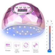 Diamond Design UV LED Nail Lamp 86W - Pink