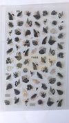 Nail Art Stickers | F655 Black & Gold
