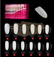 Round Nail Tips Natural 288 Tips