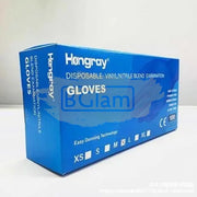 Hongray Hybrid Vinyl/Nitrile Blend Examination Gloves Blue - Size L (100 Gloves)