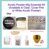 Acrylic Powder 60g Essential Kit (Available in Clear, Cover Pink or White Acrylic Powder)