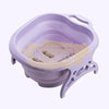 Collapsible Foot Spa Soaking Tub with Massage Rollers | Purple