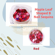 Maple Leaf Shaped B Nail Sequins Available in 6 designs