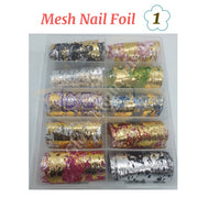Mesh Nail Foil (10 rolls) - Available in 4 designs
