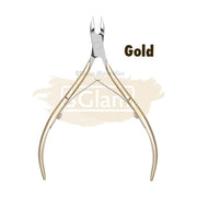 Stainless Steel Cuticle Nipper 1/2 Jaw Gold