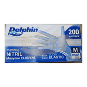 Dolphin Powder-Free Nitrile Examination Gloves Blue - Medium (200 Gloves)
