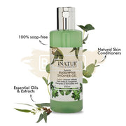 Inatur Shower Gel 200ml - Eucalyptus - Relieves Stress & Congestion