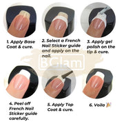 French Nail Sticker Tip Guide