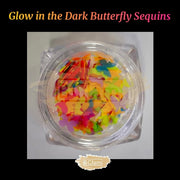 Glow in the Dark Butterfly Sequins - Available in 11 options