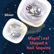 Maple Leaf Shaped A Nail Sequin Available in 6 designs