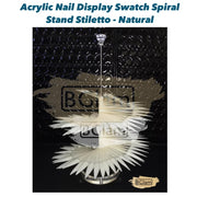 Acrylic Nail Display Swatch Spiral Stand Stiletto - Natural (120 Tips)