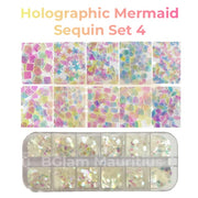 Holographic Mermaid Nail Sequins Set - Available in 5 designs