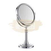 Double Sided Table Vanity Mirror Round With Metal Stand
