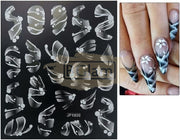 5D Embossed Nail Art Stickers - JP 1030