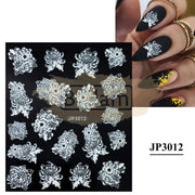 5D Embossed Nail Art Stickers - JP 3012
