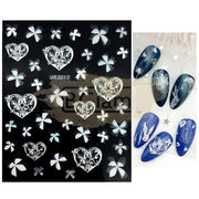 5D Embossed Nail Art Stickers - JP 3017