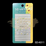 5D Embossed Nail Art Stickers - 5D-K011
