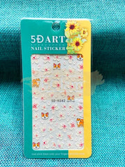 5D Embossed Nail Art Stickers - 5D-K042