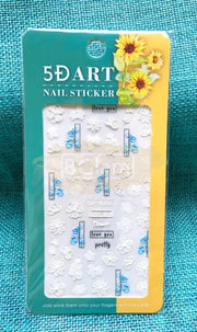 5D Embossed Nail Art Stickers - 5D-K063