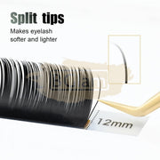 NAGARAKU Faux Mink Premium Matte Ellipse Flat Eyelash Extensions - D Curl Mixed Length 8-15mm