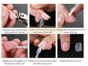 Full Cover Round Nail Tips Clear 240 Tips Box No.2