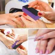 3-Way Nail Sanding Block Buffer - Purple