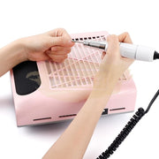 Professional Nail Dust Collector with Hand Cushion 80W - White